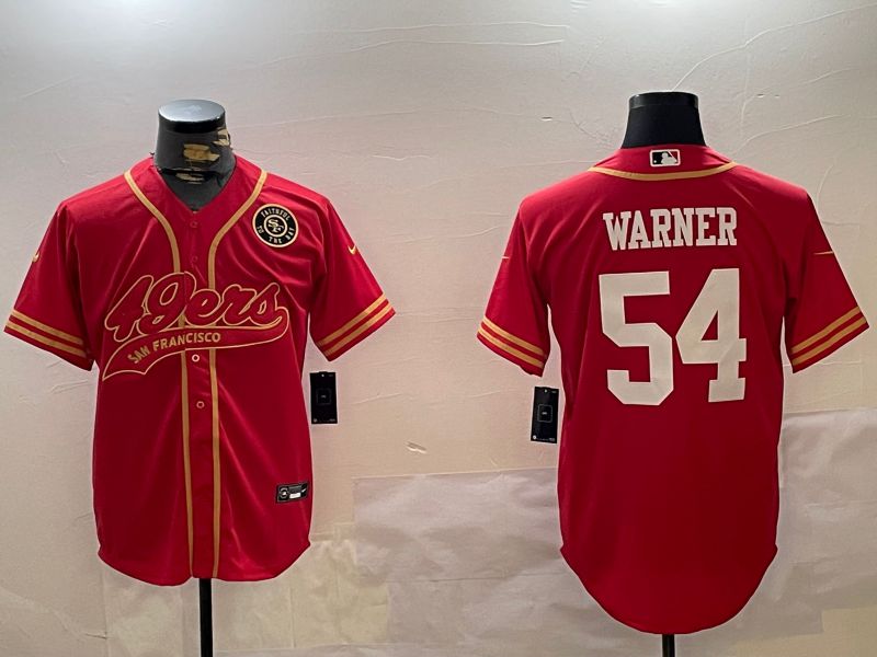 Men San Francisco 49ers #54 Warner Red Joint Name 2024 Nike Limited NFL Jersey style 1209->san francisco 49ers->NFL Jersey
